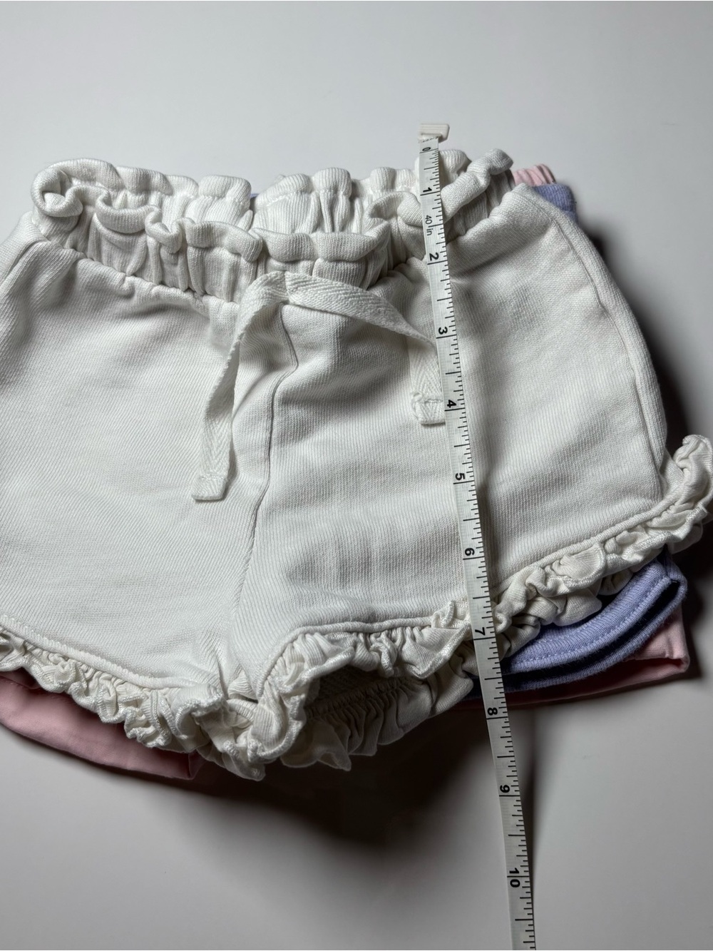 Zara, OshKosh & TAG Coquette Pastel Ruffle & Twill Shorts Bundle 3pcs 9-12M - Picture 10 of 11